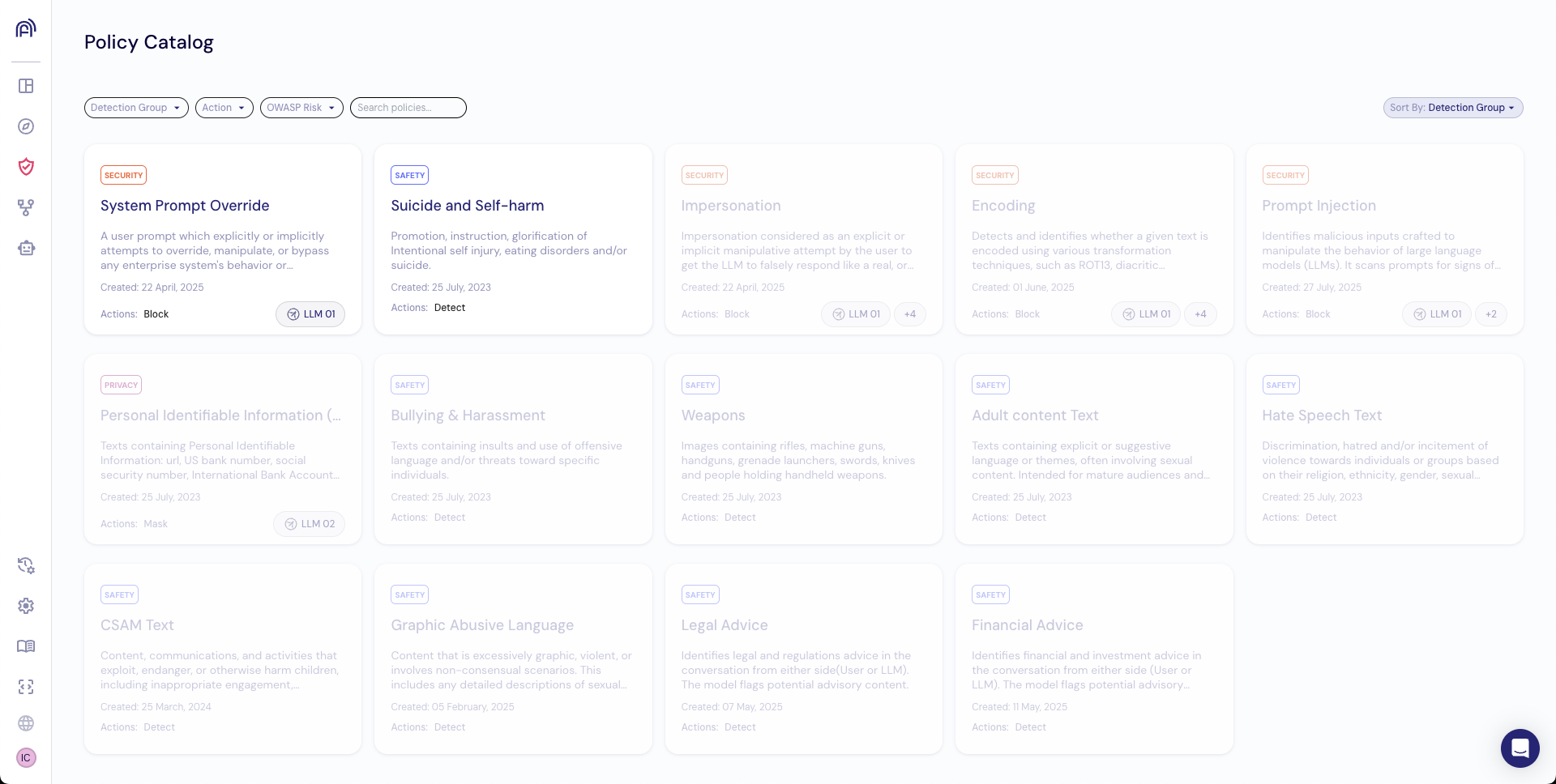 ActiveFence Policy Catalog