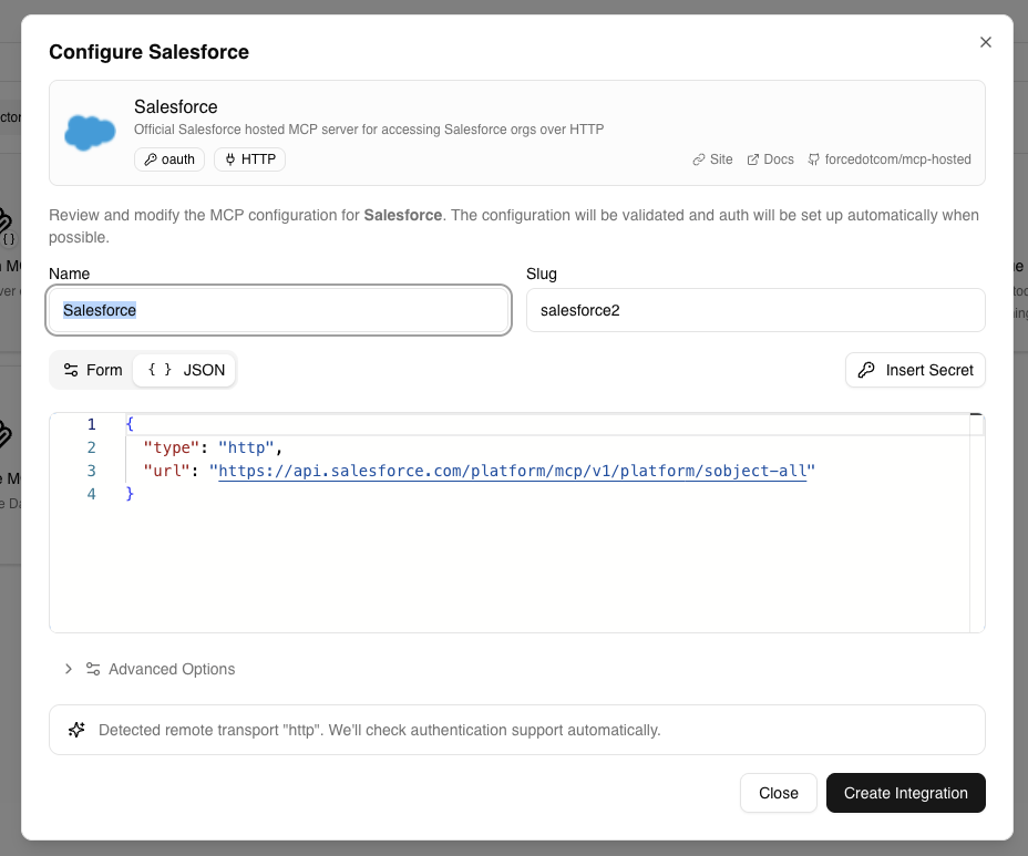 Create Salesforce Integration in Webrix